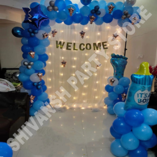 Elegant Baby Boy Welcome Decor