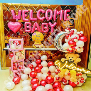 Red White Welcome Decor