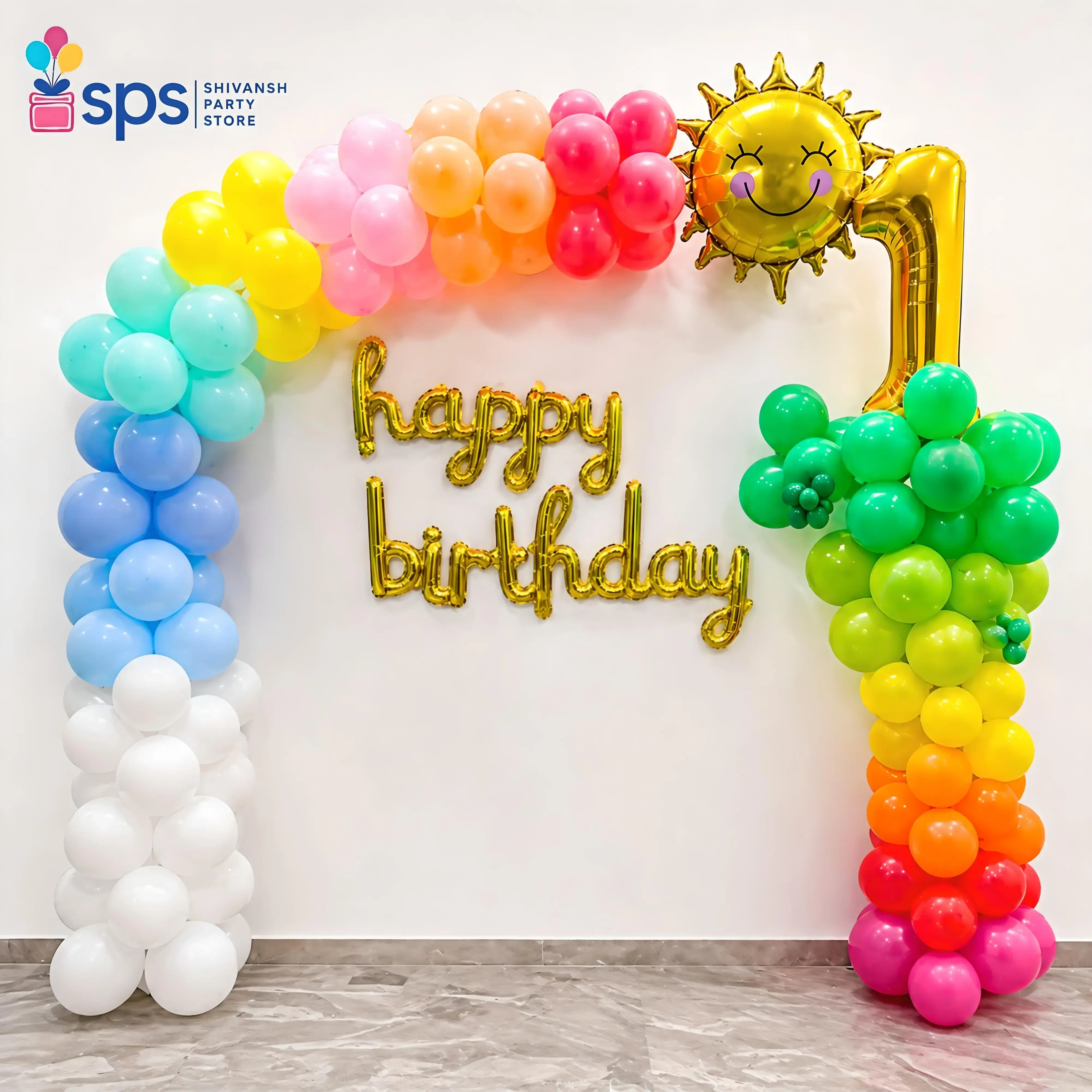 Colourful Rainbow Birthday Decor